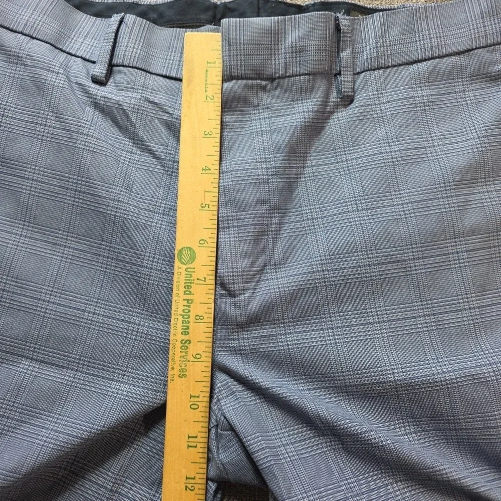 Banana Republic Tapered Fit Dress Pants Men's 32 x 30 Blue Plaid